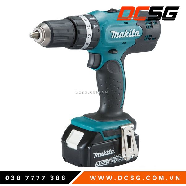 Máy khoan búa và vặn vít dùng pin 18v makita dhp453z