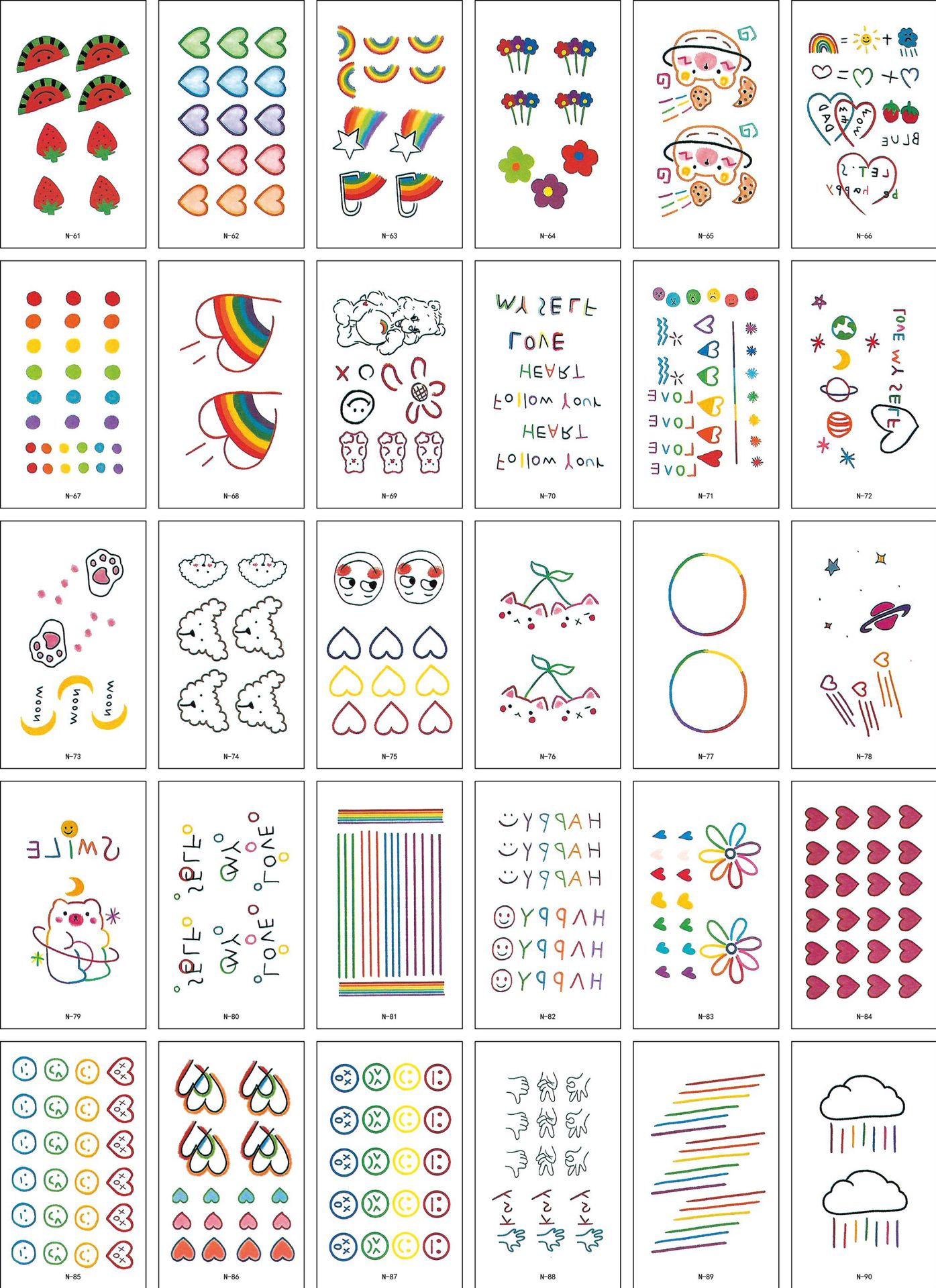 30 Tờ Hình Xăm Dán Tatoo Từ 55 - 120 Mẫu