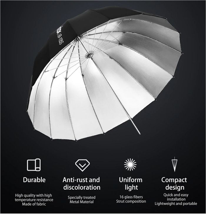 Dù phản trắng Parabolic Godox UB-105w