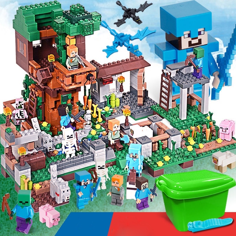 Đồ chơi lắp ráp❖♠¤  [Mã 12LSSALE giảm 100  đơn 50k] Bộ Đồ Chơi Lắp Ráp Lego Minecraft Cho Bé