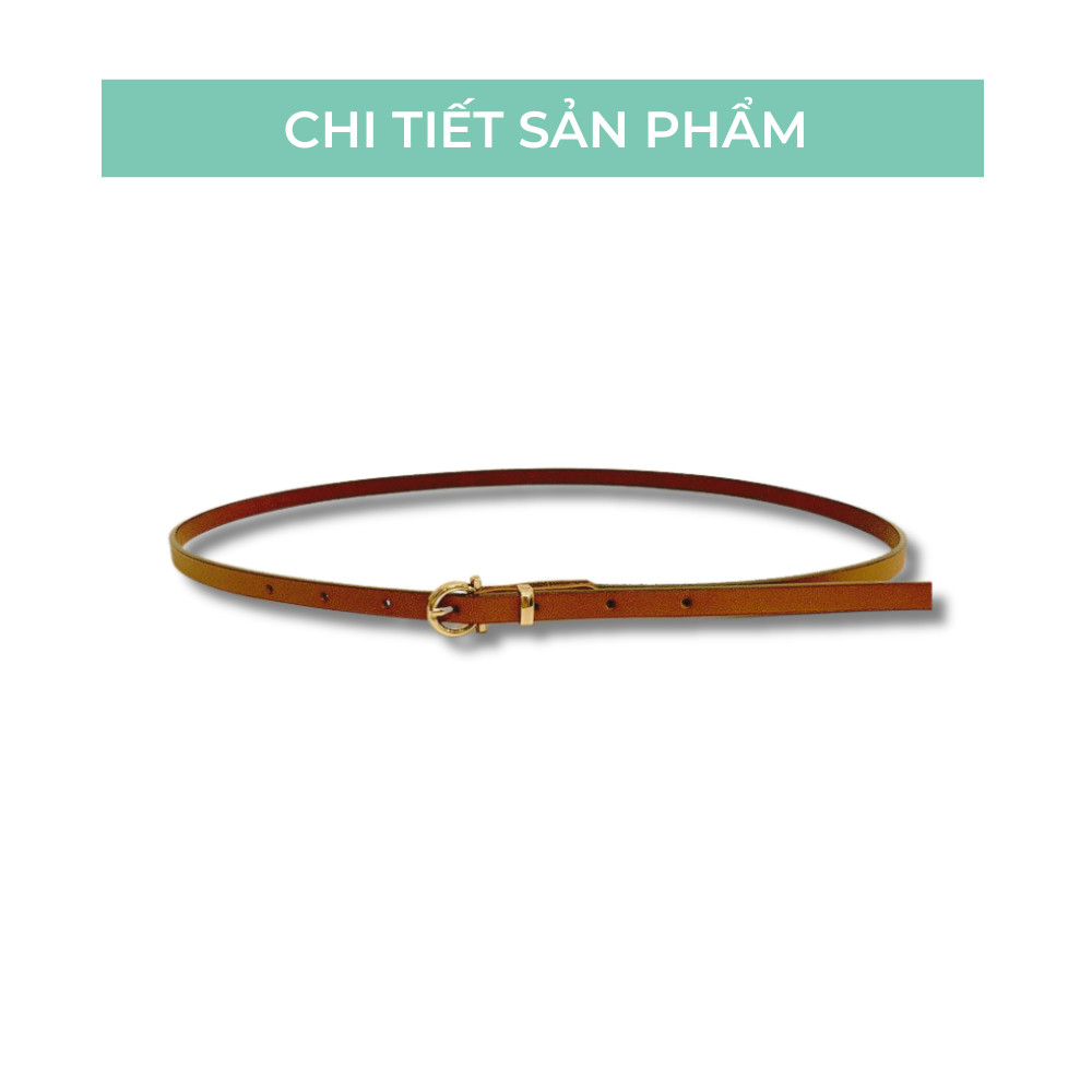 Dây Nịt Da Nữ Bản Nhỏ 1cm - Thắt Lưng Thời Trang BEBECHIC
