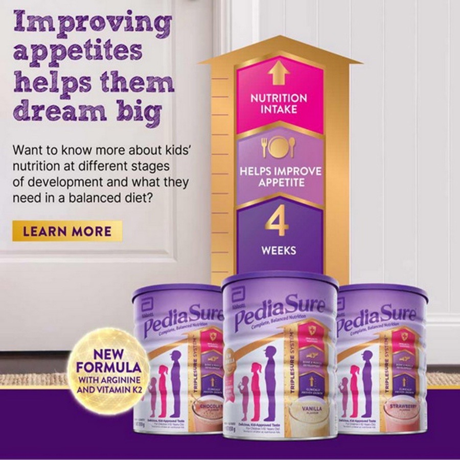 PediaSure Australia vanilla milk powder purple cap 850g