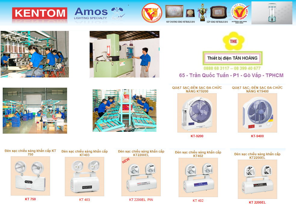 Quạt sạc tích điện Kentom KT9500