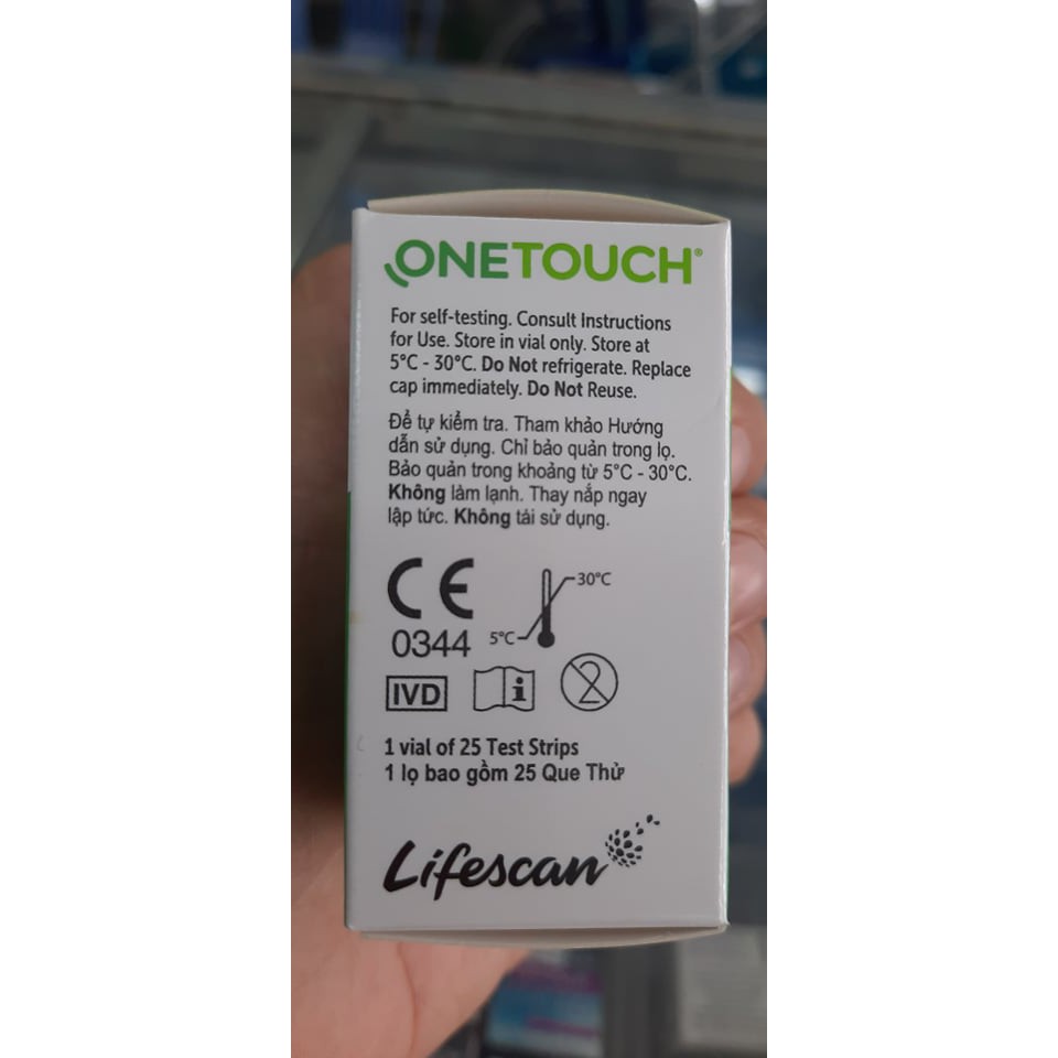 [HCM][CHÍNH HÃNG] Que thử đường huyết One Touch Select Plus Simple. Hộp 25 que