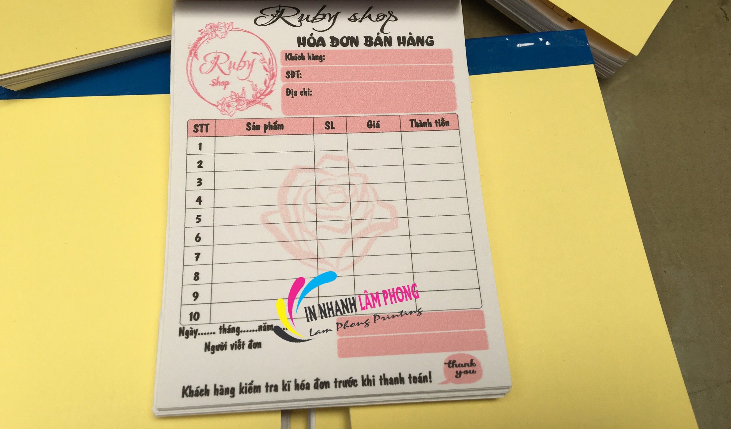 (MUA 10 TẶNG 1) HOÁ ĐƠN MINI 10*15 SIÊU DỄ THƯƠNG CUTE SÉT 50 PHIẾU