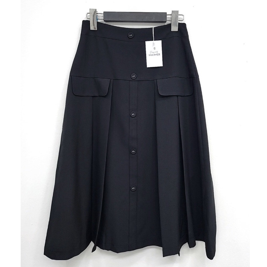 MAIIMER - Chân váy Black Pleated