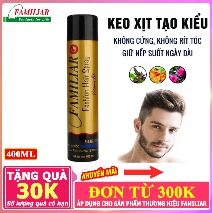 Keo xịt tạo kiểu tóc Familiar chai 400ml