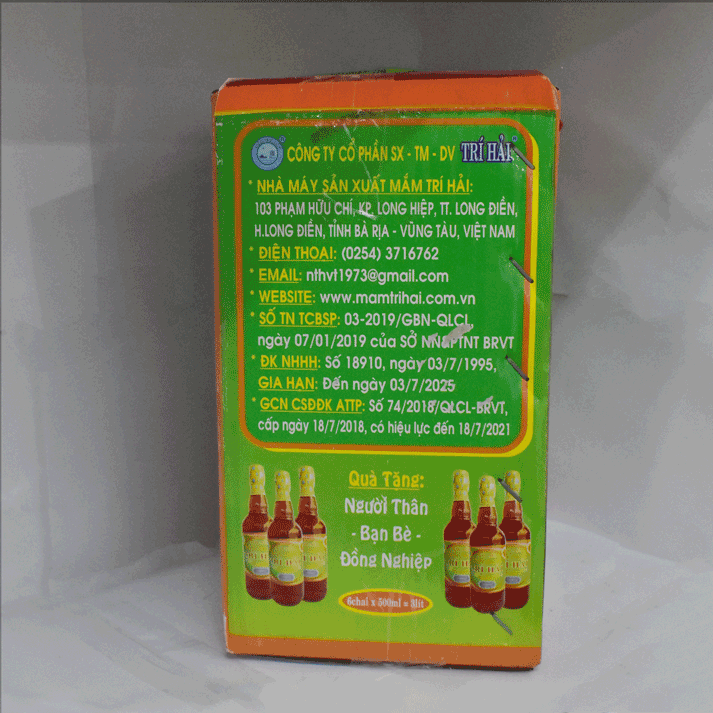 Nước Mắm Nhỉ Cá Cơm (40° - 500ml - Hộp 6 chai )