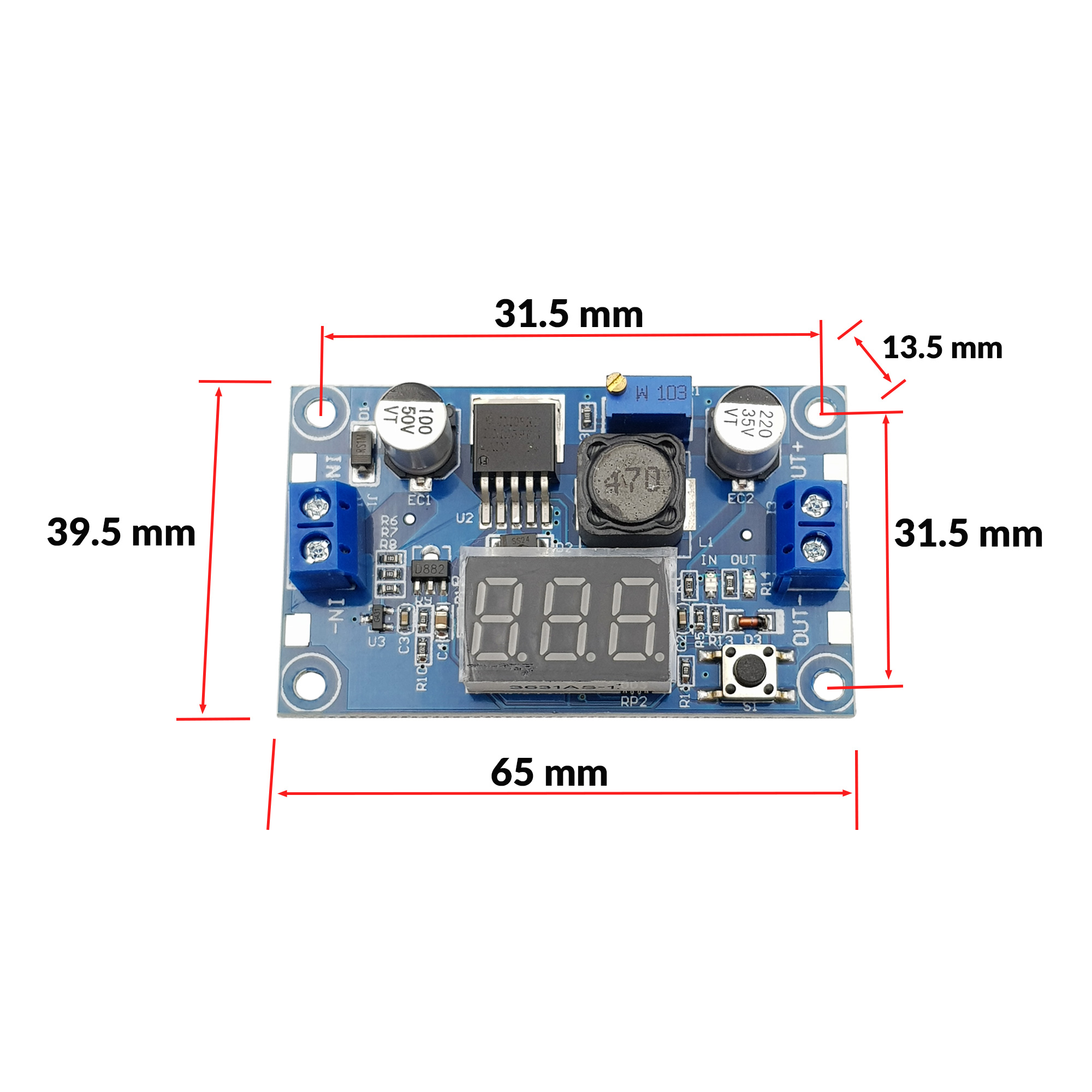 Mạch Giảm Áp DC LM2596 có hiển thị
