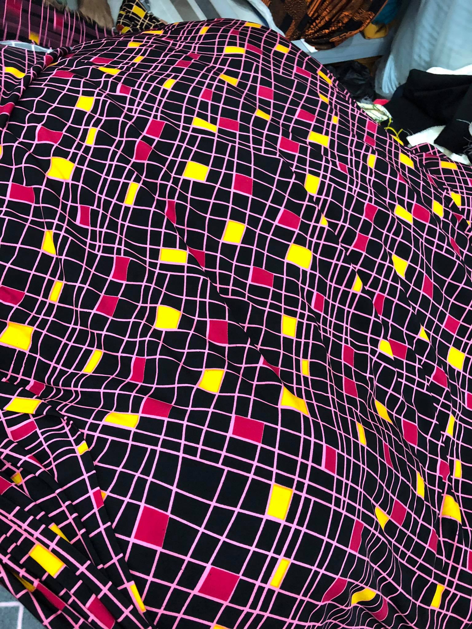 Cotton Elastic Fabric with Striped Patterns in Various Colors Atm18 - Multi-Purpose Sewing Material