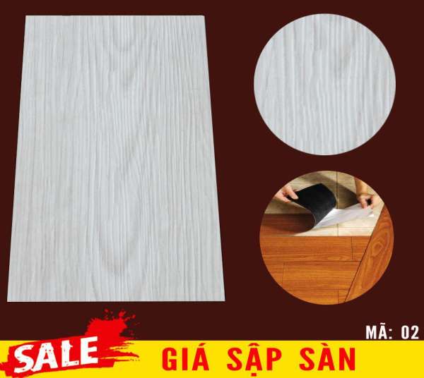 SET 147 Tấm Sàn Nhựa Giả Gỗ Vân Gỗ Sang Trọng / GIÁ SỐC MÙA SALE / 91.5cm x 15.2cm x 2mm / MÃ 02