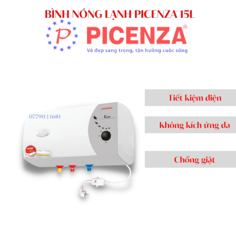 Bảng giá Bình nóng lạnh Picenza ngang 15L N15ET