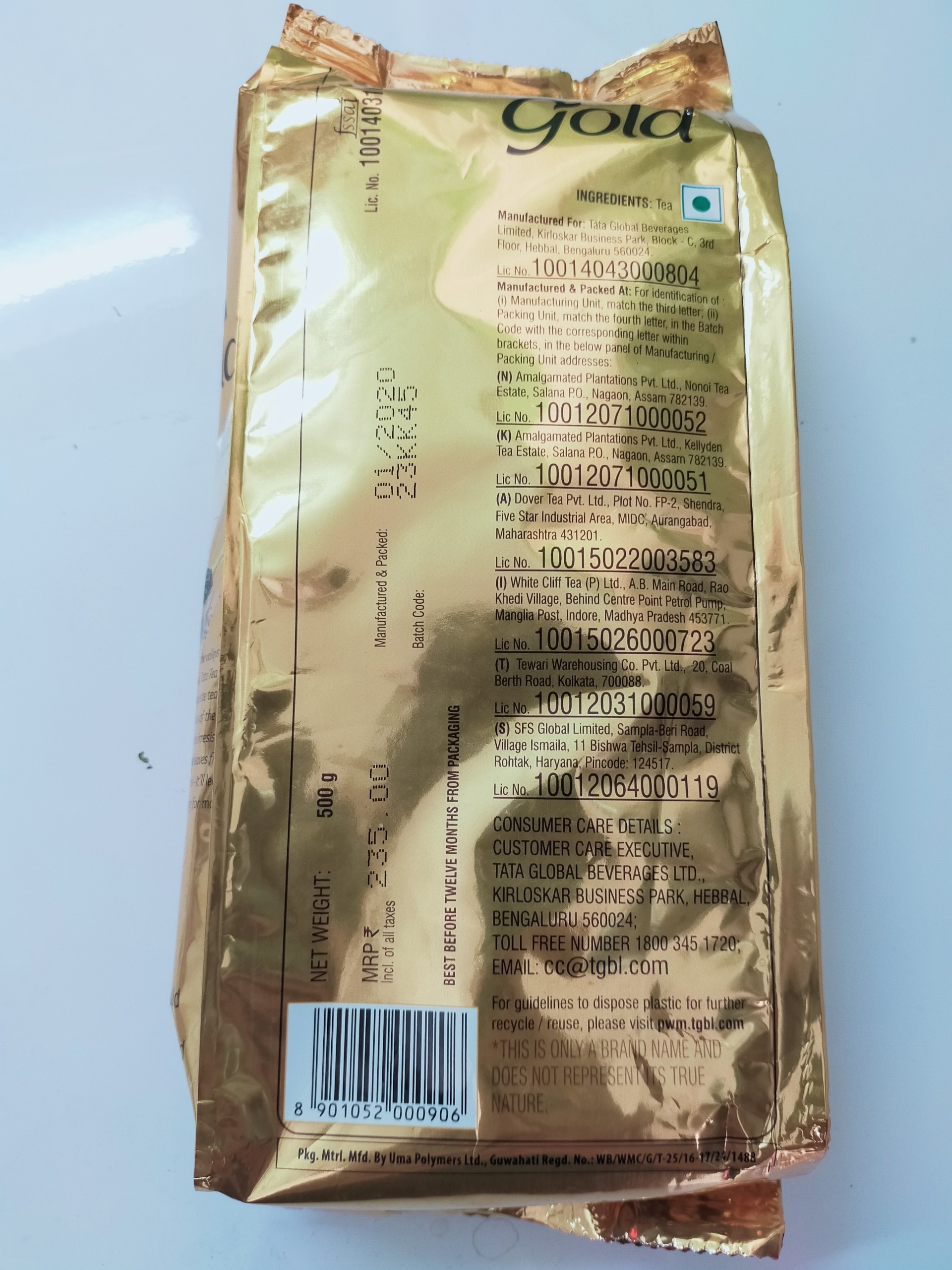 [Hcm]Tata Tea Gold 500g - Indian Black Tea