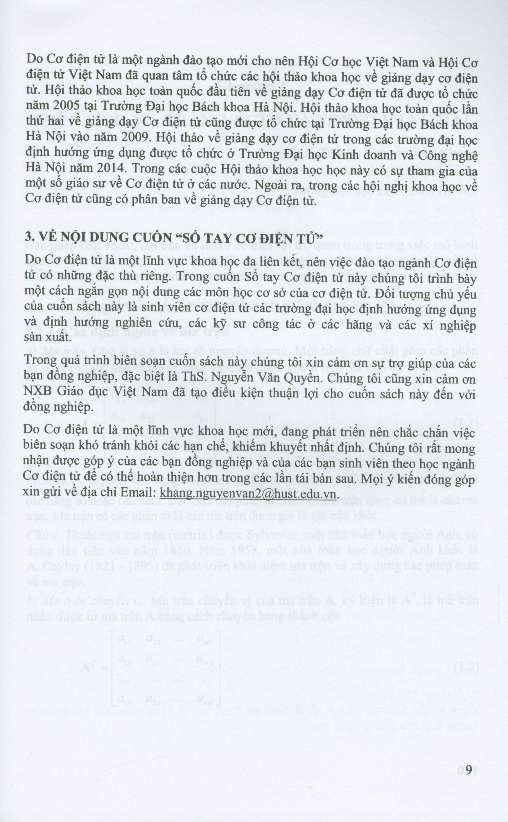 Sổ tay cơ điện tử