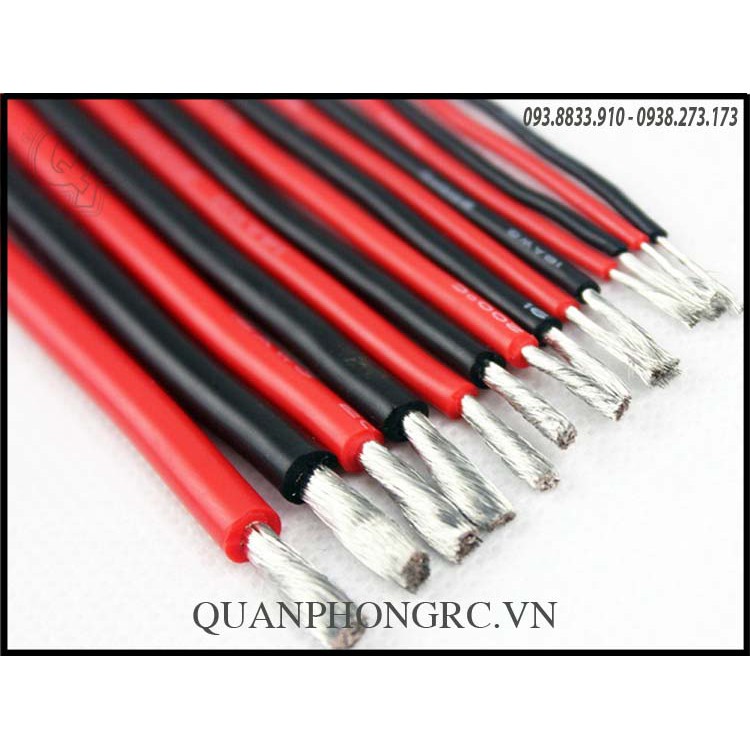 Dây awg silicon chịu nhiệt 8 awg - 10awg - 12awg