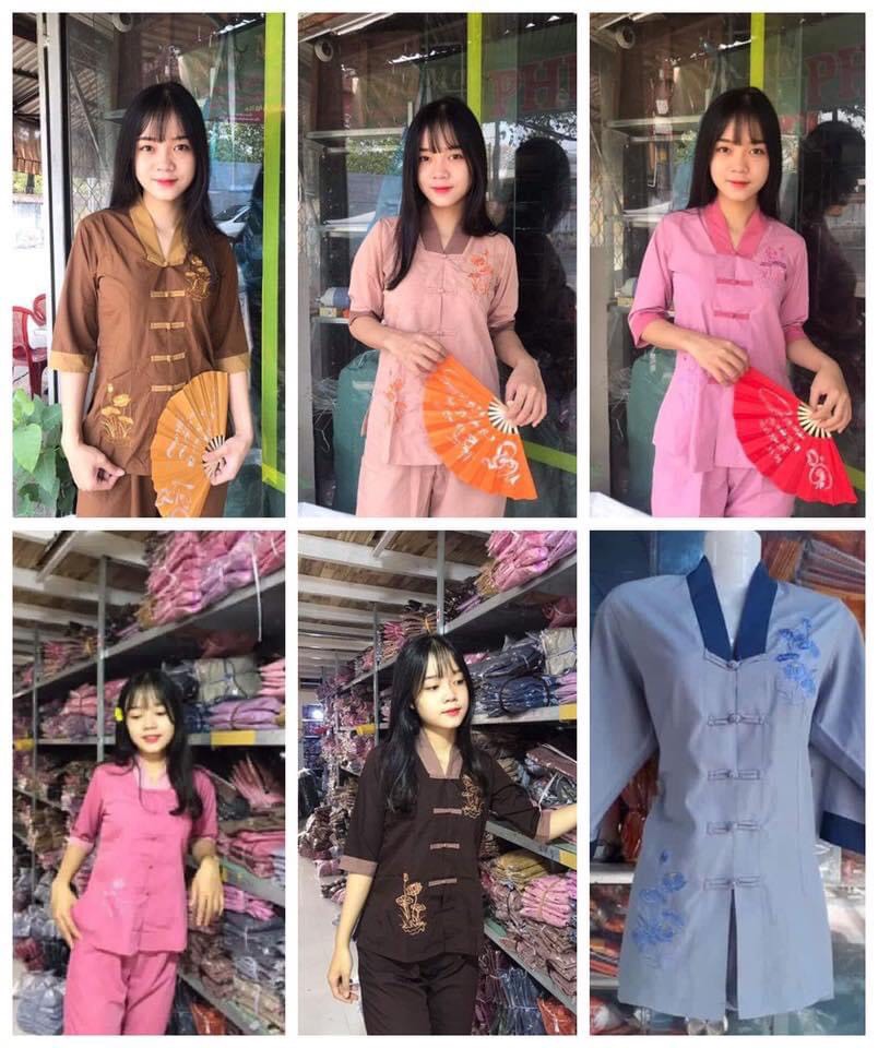 Đồ lam đi chùa Mẫu Kate cổ viền K12