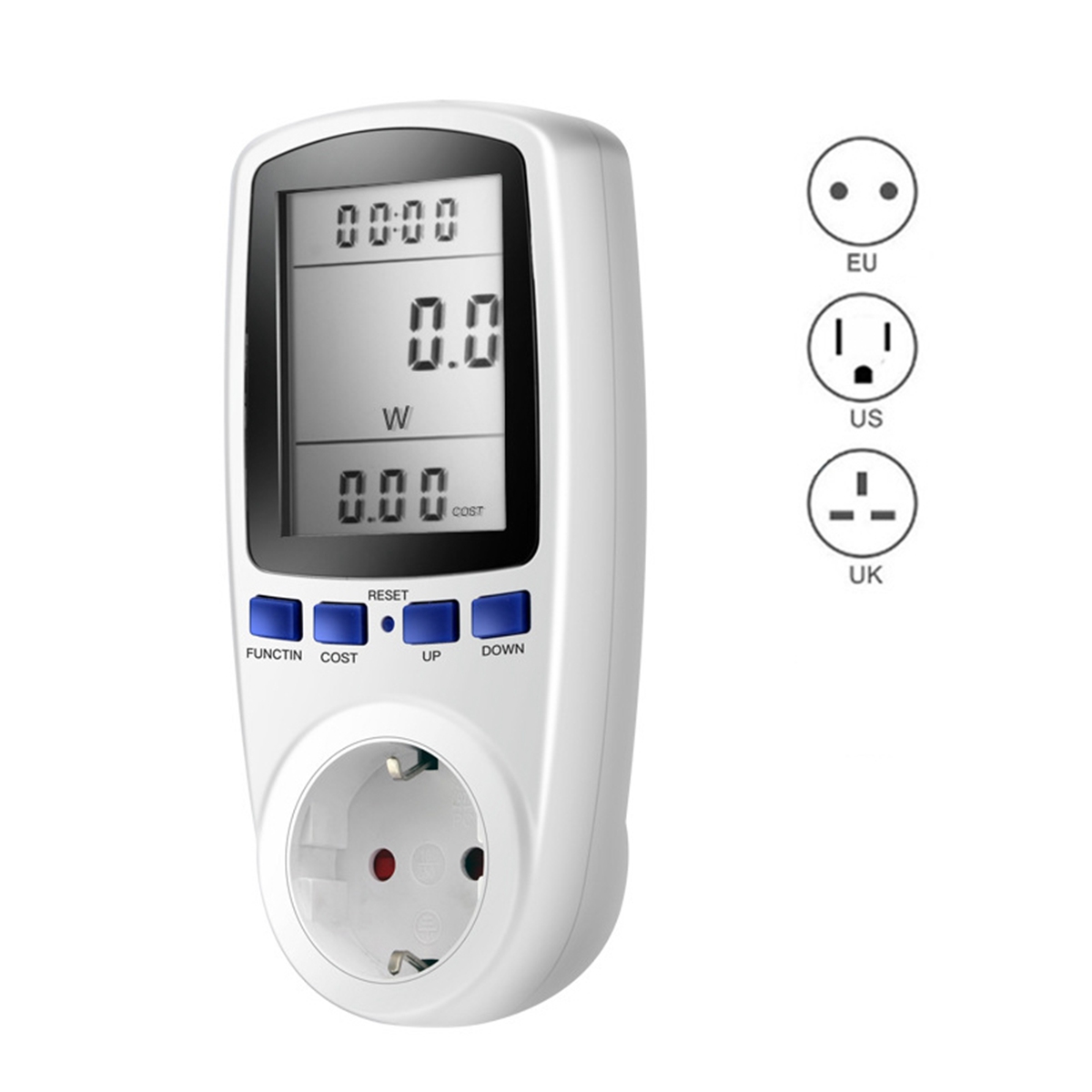 FGJDGHDT Amps Practical Voltage Watt LCD Digital Current Electricity Monitor Power Consumption Meter Plug Socket Power Meters