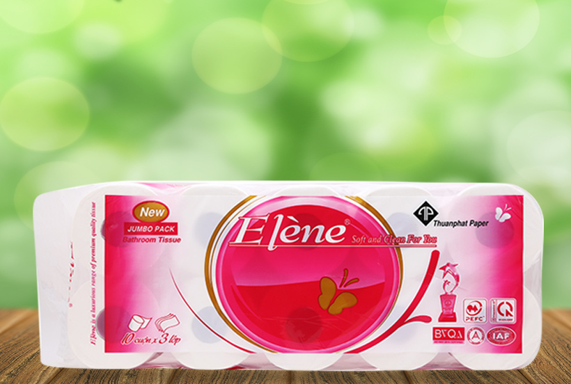 GIẤY VỆ SINH ELE'NE HỒNG 3 LỚP
