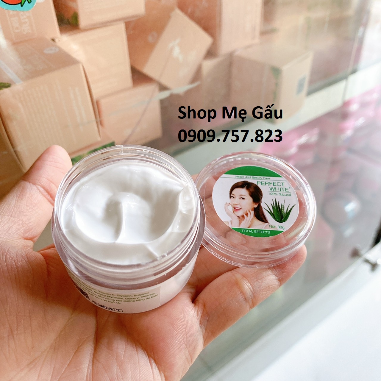 Lẻ 1 hũ kích trắng nha đam 30g