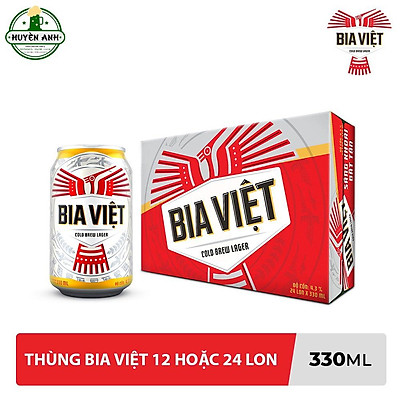 Thùng 12 Lon Bia Việt 330ml/lon