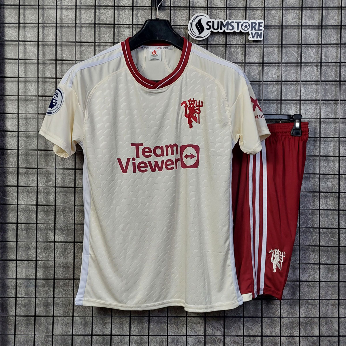 Bộ Đồ Đá Banh Thể Thao CLB MUN Kem - Áo Bóng Đá Cao Cấp Mới Nhất 2023