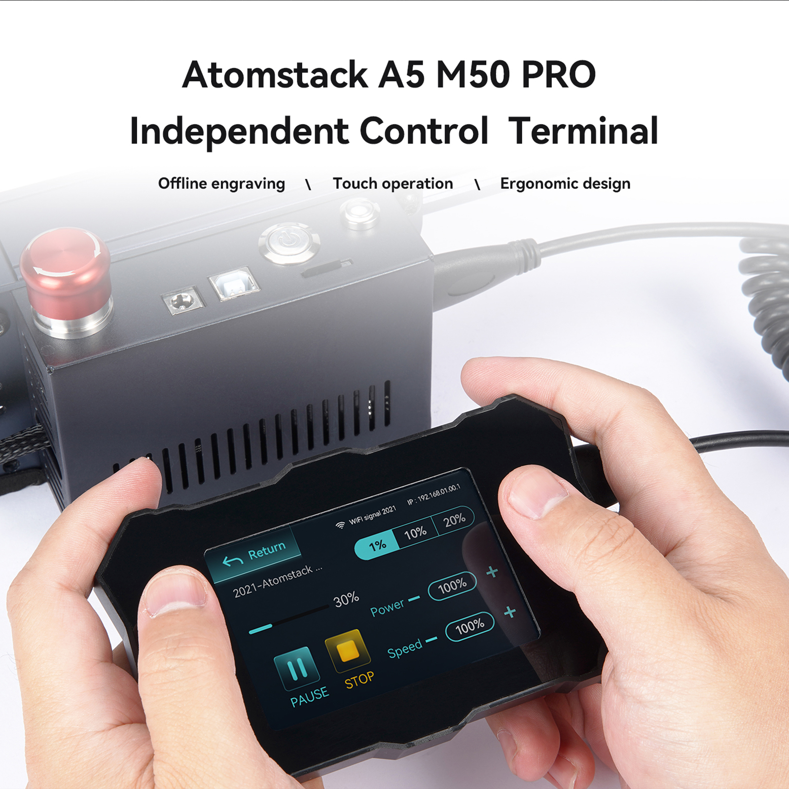ATOMSTACK A5 M50 PRO máy khắc laser mini máy cắt laser 40W Laser-Khắc dưa hấu, dừa,thép không gỉ, ván ép,làm đồ thủ công Cung cấp video cài đặt