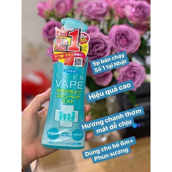 XỊT MUỖI SKINVAPE NHẬT BẢN 200ml
