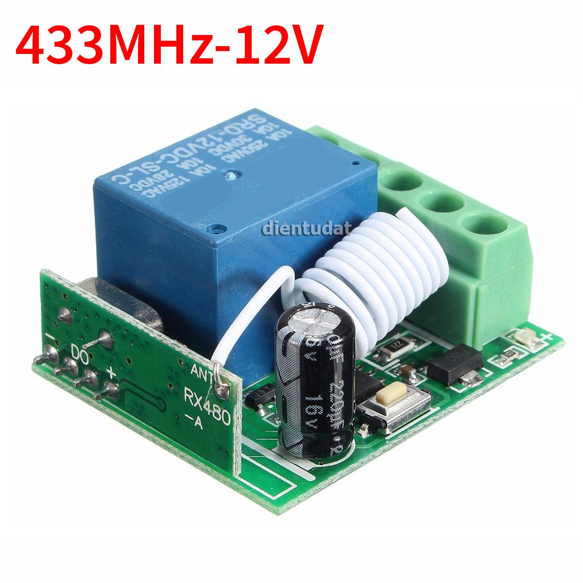 [HCM]Mạch Điều Khiển RF 433MHz 1 Relay 12V - Học Lệnh