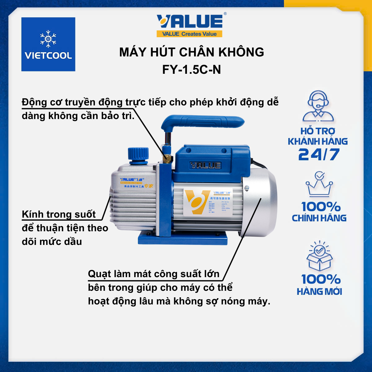 Máy hút chân không đa năng Value Model FY-1.5C-N