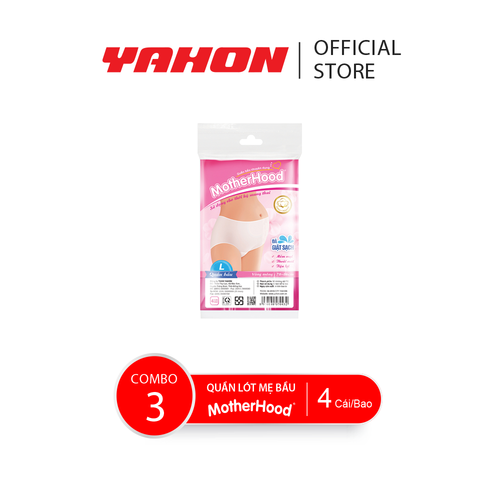 Combo 3 bao quần lót miễn giặt mẹ bầu motherhood, 4 cái/bao