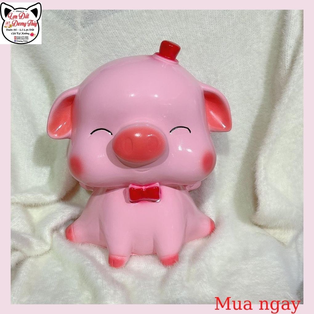 Heo đất lợn đất thiên sứ 2 size khủng lồ và size bé dễ thương