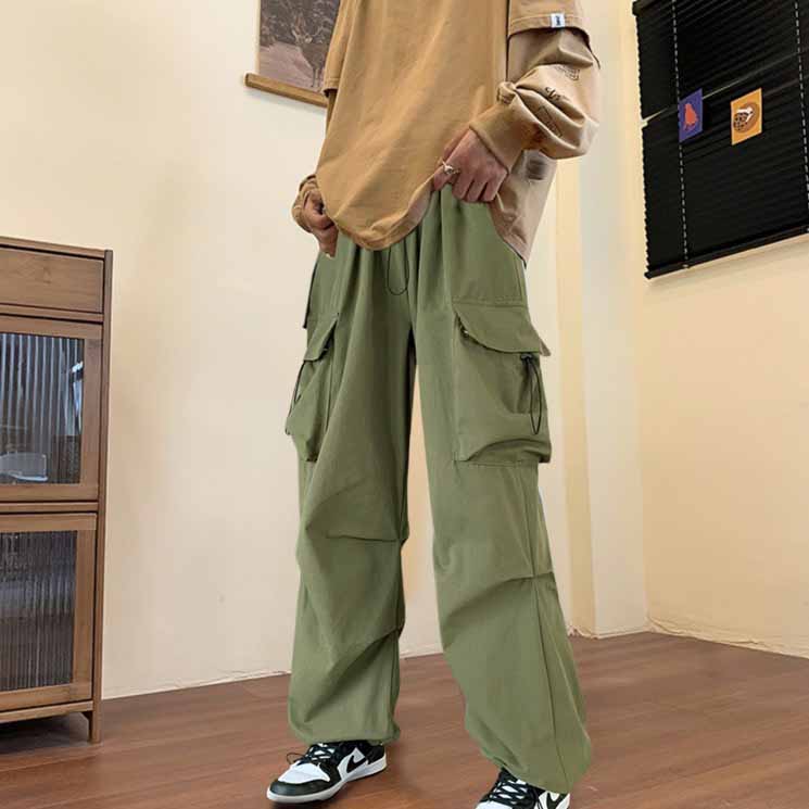 Quần ống rộng túi hộp nam nữ thể thao, quần jogger kaki unisex, lưng thun suông dài phối dây rút  , quần dài baggy  phong cách unisex - G9.SHOP