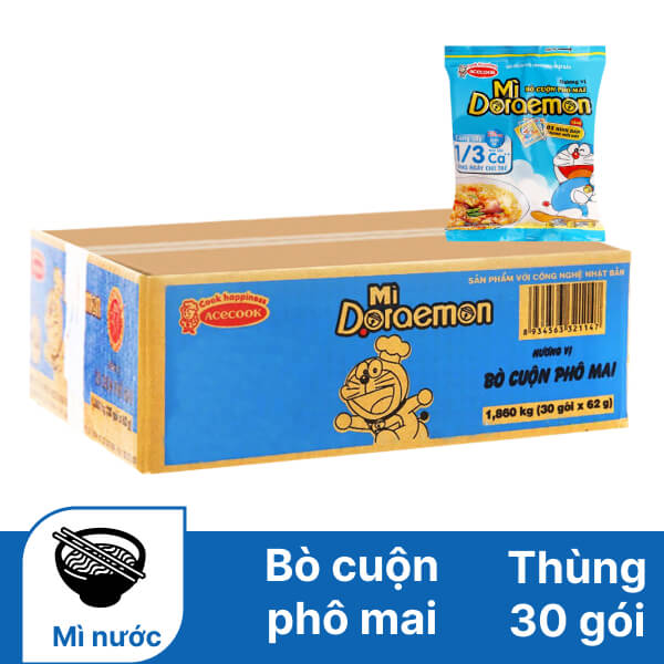 CB 15 GÓI MÌ DOREAMON BÒ CUỘN PHÔ MAI 62GR- 44128