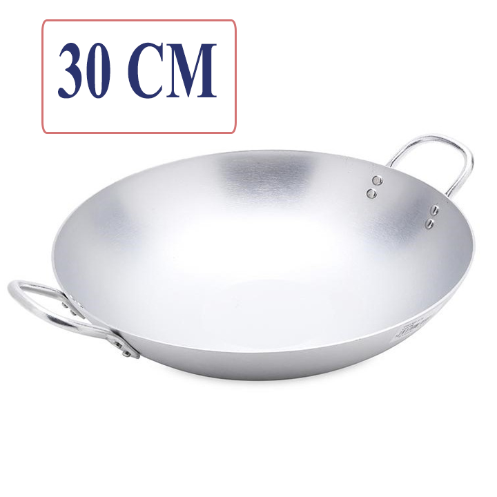 Chảo nhôm to 30cm - chảo nhôm 2 quai chiên xào an toàn hàng công ty size 30 cm. chảo 2 quai chiên xào