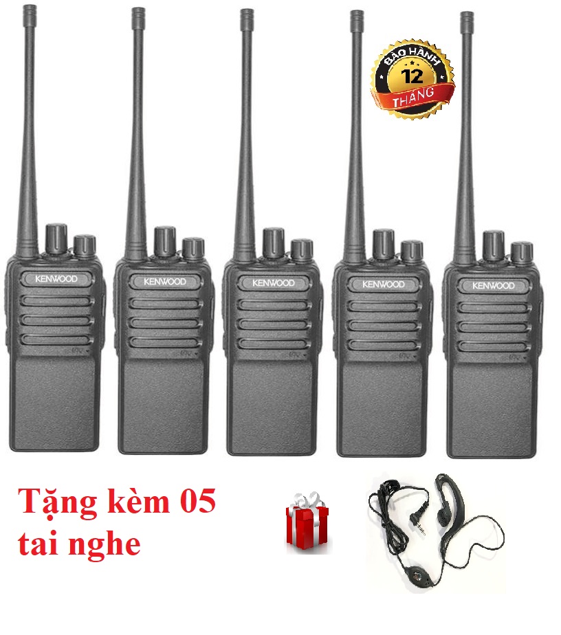 Bộ 5 bộ đàm chất lượng cao kenwood tk3390 -bn2+tặng 05 tai nghe theo máy