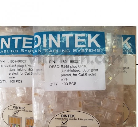 Đầu mạng Cat6e DINTEK