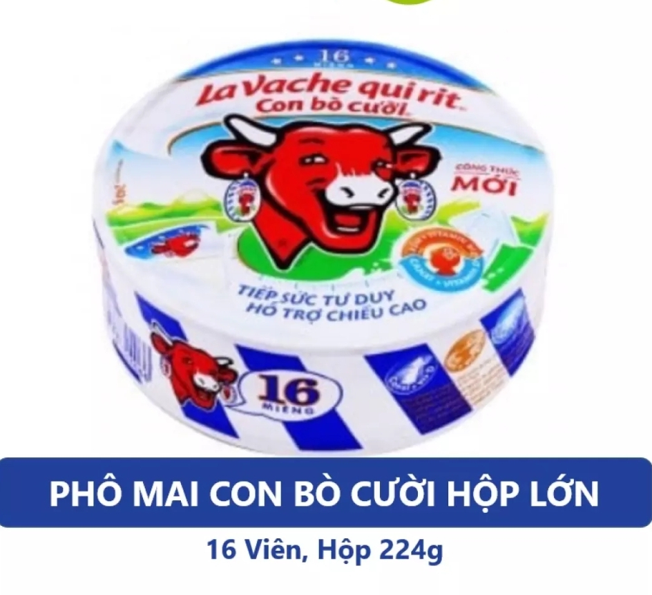 (HCM) PHÔ MAI CON BÒ CƯỜI HỘP 16 MIẾNG