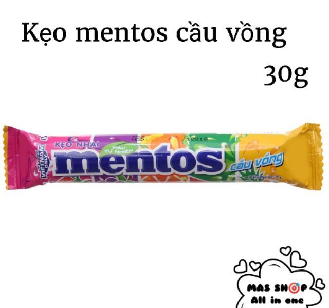 Thỏi Kẹo nhai Mentos cầu vồng hương trái cây
