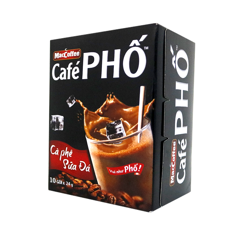 Combo of 2 Boxes of Iced Milk Street Coffee - Maccoffee (Box of 10 Packs X 24g)