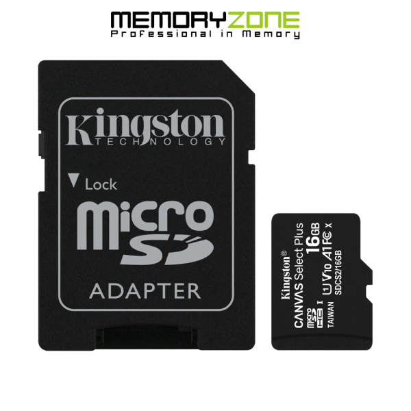 Thẻ Nhớ MicroSDHC Kingston Canvas Select Plus 16GB Class 10 U1 100MB/s SDCS2/16GB