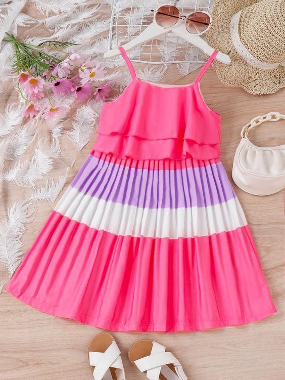 Đầm bé gái dây tầng điệu đà cho bé diện hè