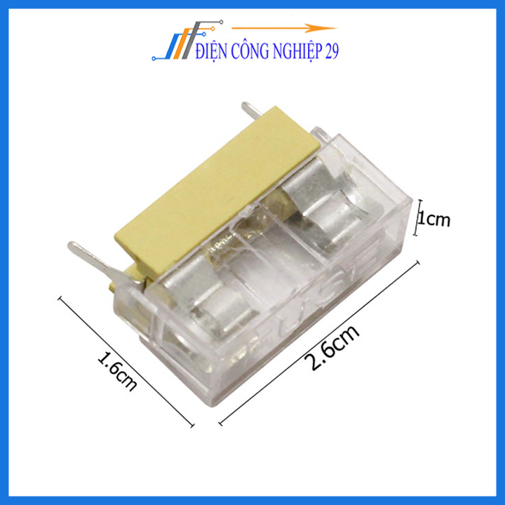 Đế Cầu Chì 5x20 - Có Nắp