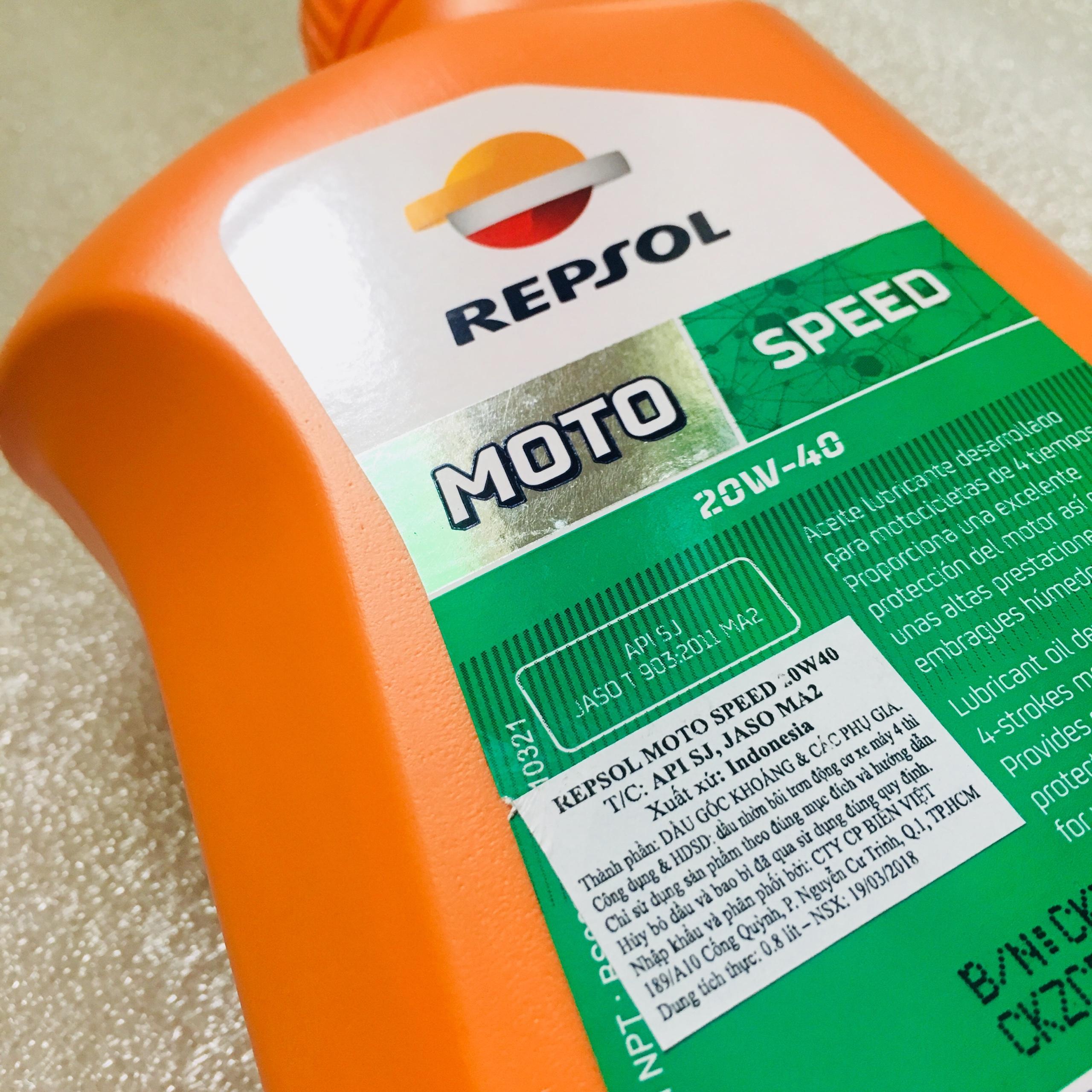 Nhớt Repsol 20W40 Moto Speed 4T 800ml