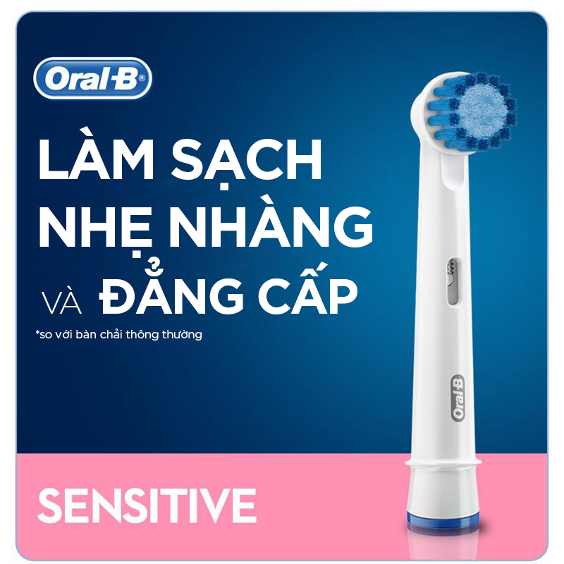 Bộ 6 đầu bàn chải điện thay thế Oral B Power Toothbrush Clean Sensitive Refills dành cho răng nhạy cảm quatangme-com-vn