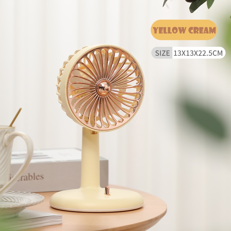 Quạt sạc mini để bàn cầm tay Vintage
