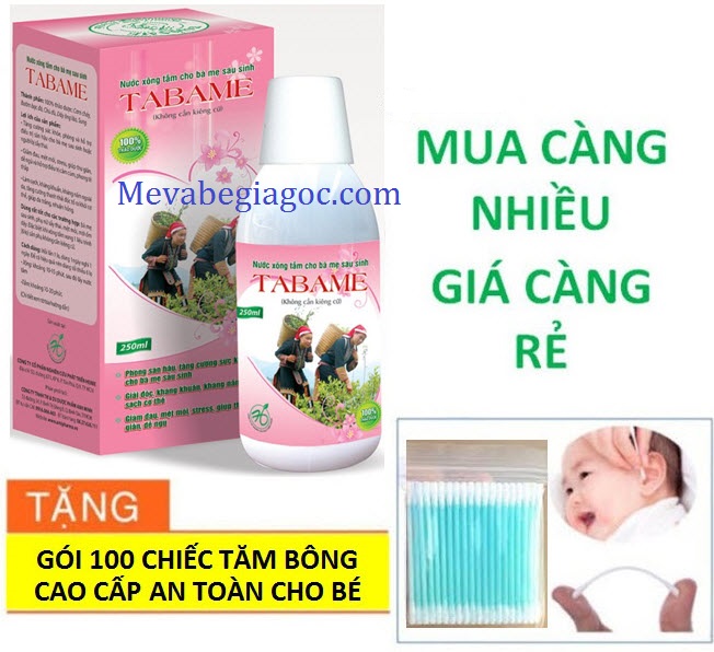 1 CHAI NƯỚC XÔNG TẮM THẢO DƯỢC CHO MẸ 250ML TABAME