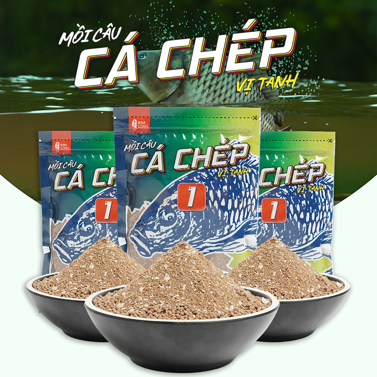 Mồi Câu Cá Chép Kim Long Số 1 – Vị Tanh
