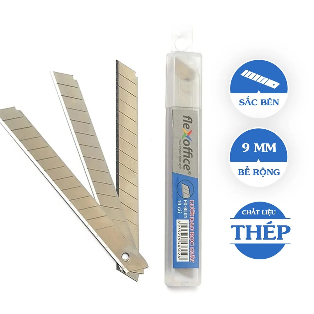 Combo 5 lưỡi dao rọc giấy flexoffice fo-bl01