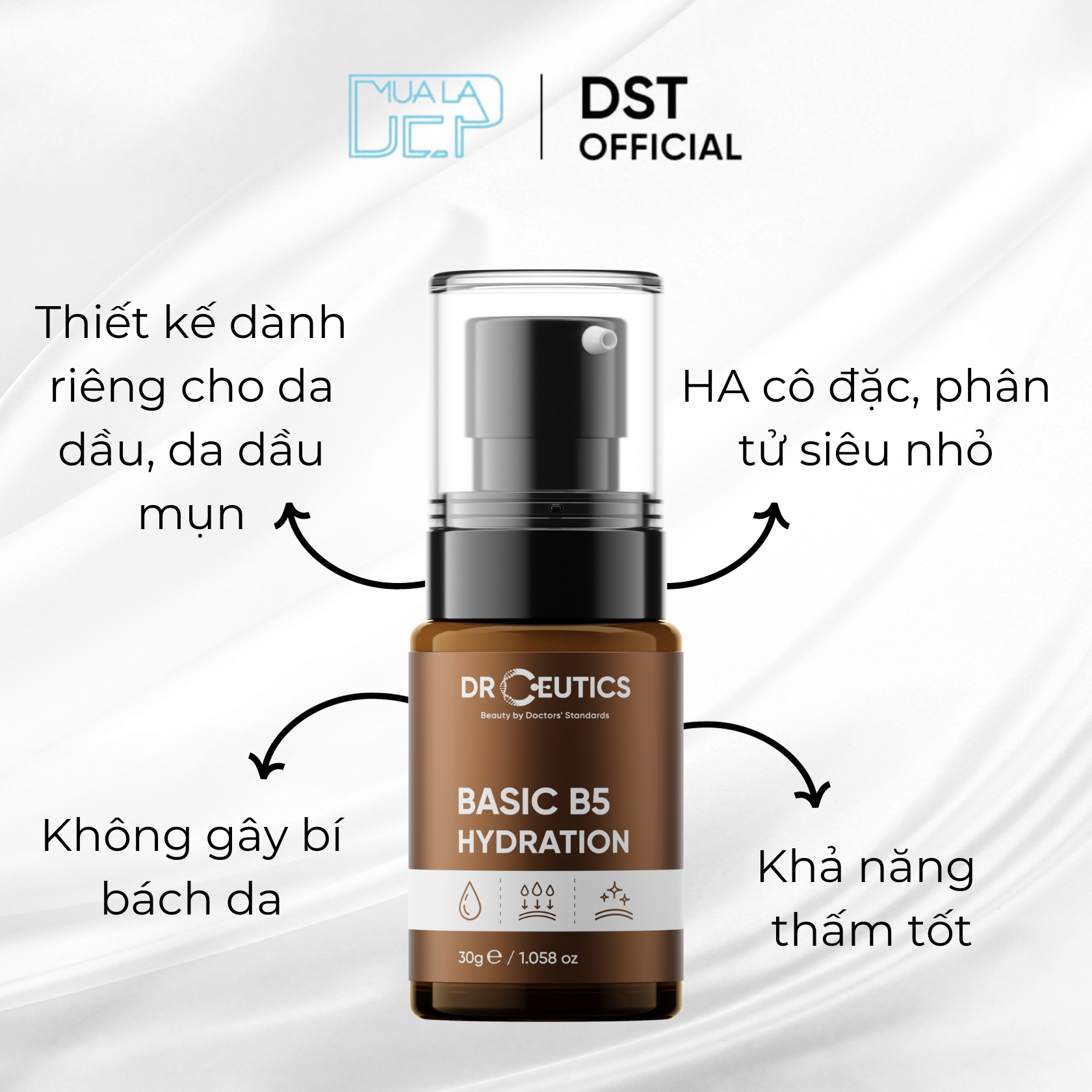 Serum Basic B5 Hydration DrCeutics Cho Da Dầu Mụn