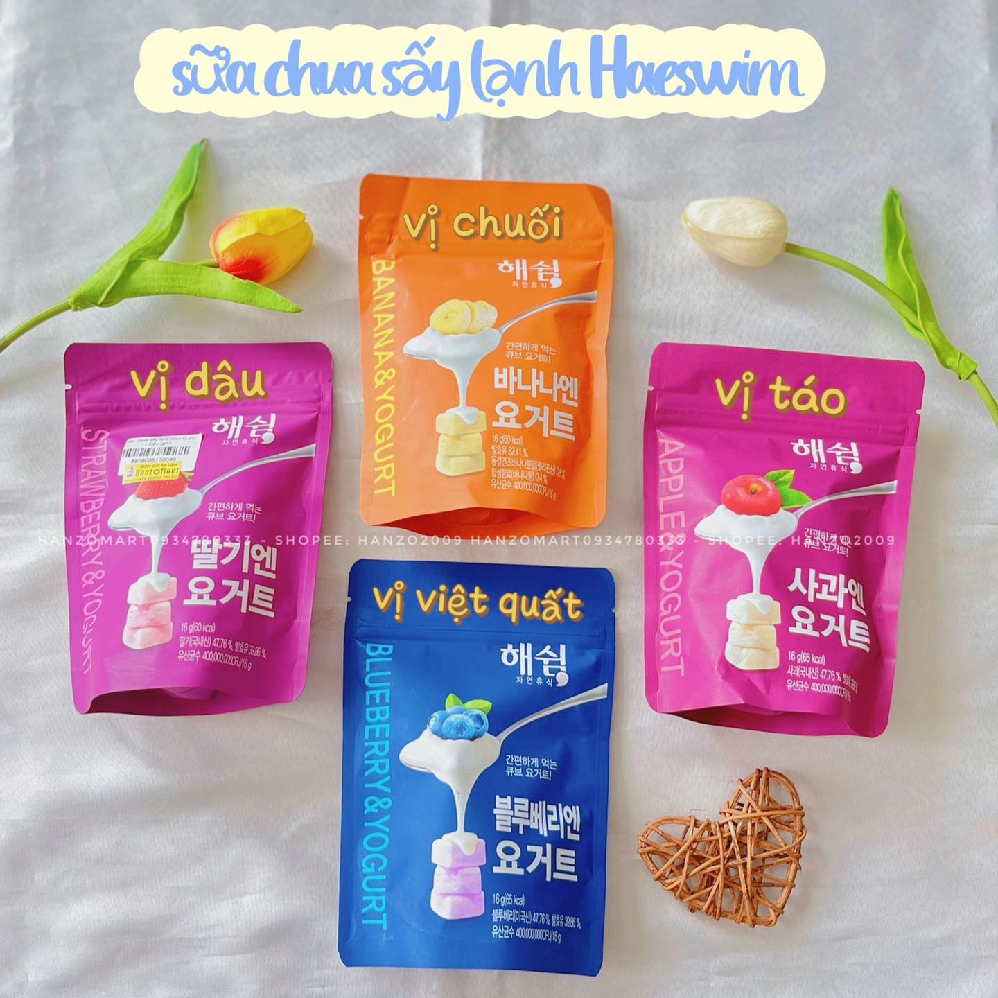 [7M+] Sữa Chua Khô Sấy Lạnh Haeswim Hàn Quốc